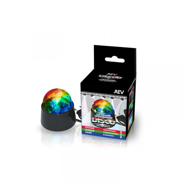 купить Лампа светодиодная проекционная настольный светильник DISCO RGB 3Вт шнур питания в комплекте REV 32455 3