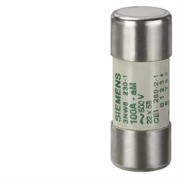 купить 3NW8222-1 Siemens CYLINDRICAL FUSE A.M. ACC. TO FRENCH STANDARD  (NFC) / WITHOUT INDICATOR SIZE 22X58MM, 500V 63A