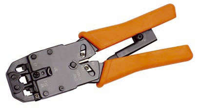 купить Инструмент обжимной для RJ45/12 с храповым механизмом вертикальный обжим оранж. ITK TM1-B11V