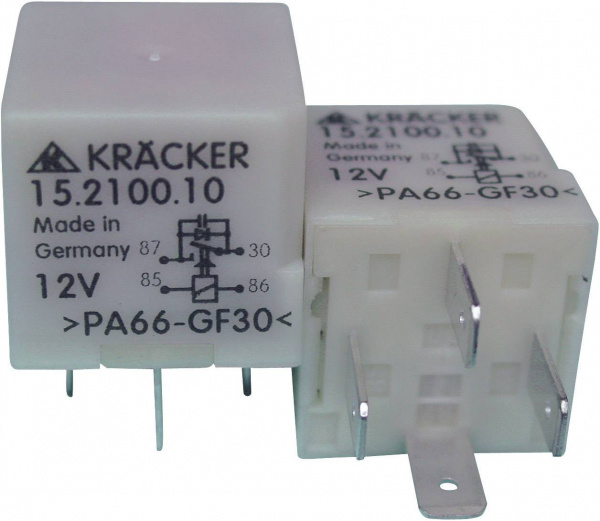 купить Kraecker 15.2100.10 Kfz-Relais 12 V/DC 15 A 1 Schli