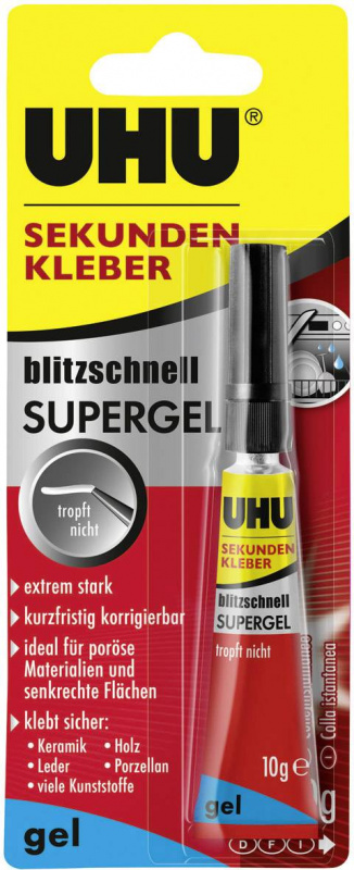 купить UHU blitzschnell Supergel Mehrzweckkleber 48720 10