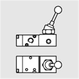 купить 7030000200 Metal Work 70 series valve manual couplings 1/2" 3/2 lever 90° bistable