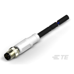 купить T4051110004-007 TE Connectivity M8  Cable Assembly Single Ended Male Straight / 10000 mm PVC Cable, 4 wire / UNShielded