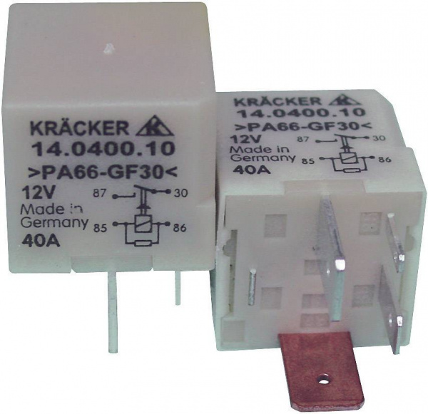 купить Kraecker 14.0400.10 Kfz-Relais 12 V/DC 40 A 1 Schli