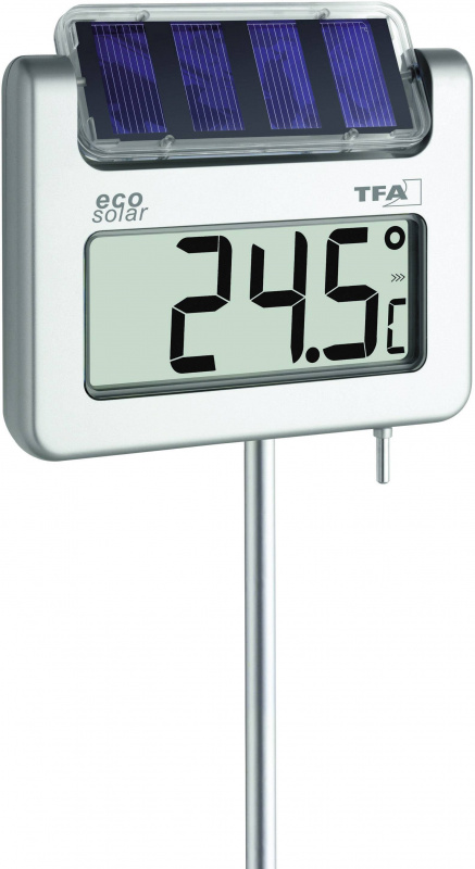 купить TFA Avenue Solar Garten-Thermometer Silber