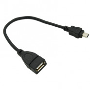 купить Переходник REXANT (18-1181) OTG mini USB на USB/0,15M/черный