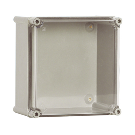 купить IG131313T Schrack Technik Polyamid Gehäuse mit transparenten PC-Deckel, 135x135x129mm