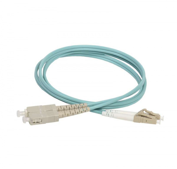 купить Патч-корд оптический коммутационный соединительный для многомодового кабеля (MM); 50/125 (OM3); LC/UPC-SC/UPC (Duplex) (дл.50м) ITK FPC5003-LCU-SCU-C2L-50M