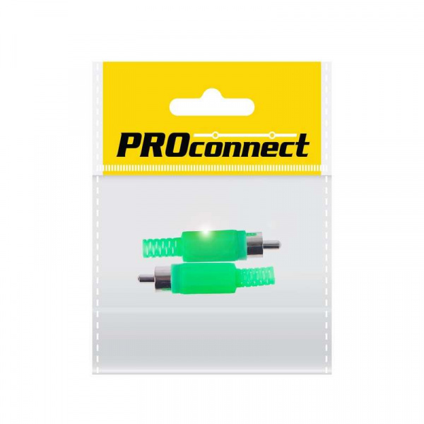 купить Штекер RCA "зел." (уп.2шт) PROCONNECT 14-0406-8