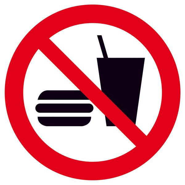купить Verbotsschild Essen und Trinken verboten  Aluminiu