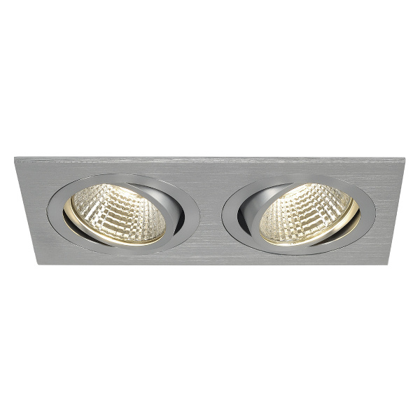 купить LI113896 Schrack Technik NEW TRIA II LED DL SQUARE Set, alu-brushed, 2x6W, 38°, 2700K