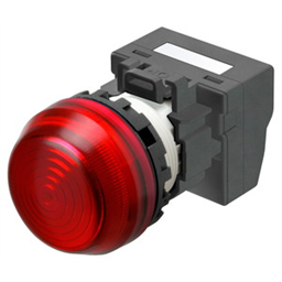 купить M22N-BG-TRA-RA-P Omron Indicator (Cylindrical 22-dia.), Cylindrical type (22/25 mm dia.), Plastic semi-spherical, Lighted, LED, Red, 6 VAC/VDC, Push-In Plus Terminal Block, IP66