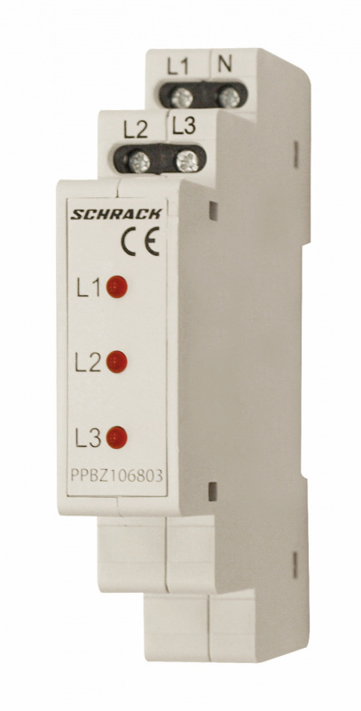 купить PPBZ106803 Schrack Technik 3phasige LED-Phasenanzeige Reiheneinbau IP40