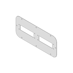 купить 43840 Icotek FP-AE 339|149-2 / Cable flange plate, 2 x cut-out 36 x 112 mm, for Rittal AE, IP54