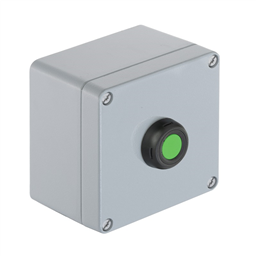 купить 1537480000 Weidmueller Atex metal enclosure assembled / Klippon Control Station (control and signalling device), Control / signalling device, KLIPPON K41 EX,  Aluminium AlSi12, Pushbutton - green, 1 NC contact, 1 NO contacts, -55 °C...+55 °C, IP54, IP66