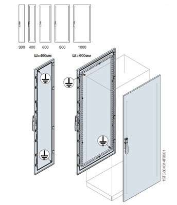 купить Дверь передняя/задняя 2200х1000мм ABB EC2210K