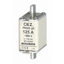 купить OEZ:40516 OEZ Плавкая вставка / Un AC 500 V / DC 250 V, размер 00, aM - характеристика моторная только против короткого замыкания, без Cd/Pb