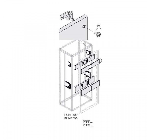 купить Комплект горизонт. XT1 3/4P PLUG п.р.W=400мм ABB 1STQ007767A0000