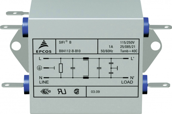 купить TDK B84112B0000B110 Entstoerfilter  250 V/AC 10 A 1