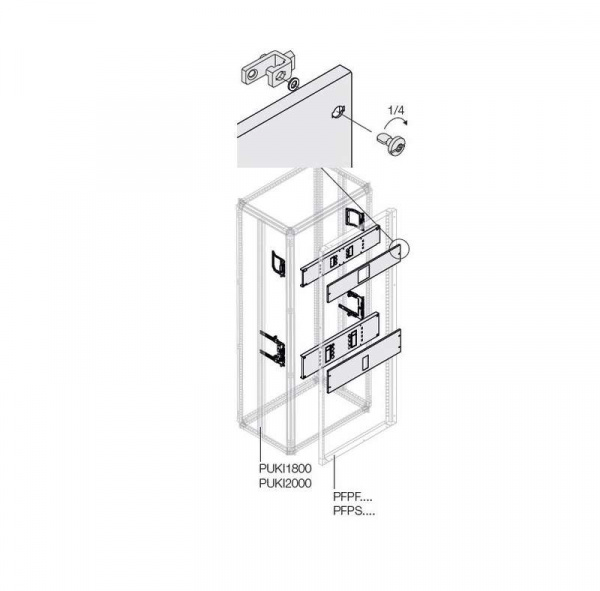 купить Комплект T5 3P выкат. мотор. 400А W400мм ABB 1STQ008408A0000