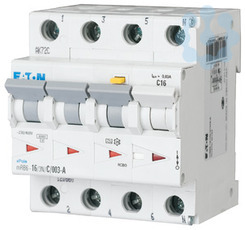 купить Выключатель автоматический дифференциального тока 4п (3P+N) C 16А 30мА тип A 6кА mRB6 4мод. EATON 120660