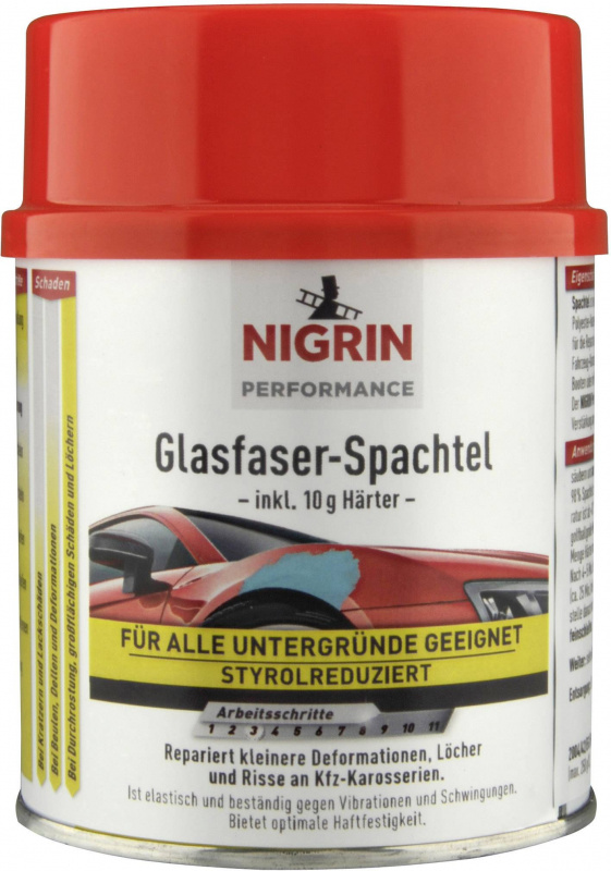 купить Nigrin Performance 72114 Glasfaser-Spachtel 500 g