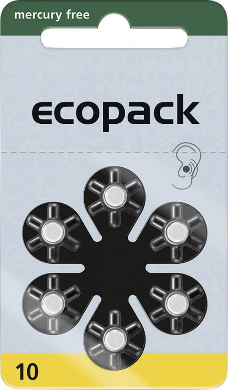 купить ecopack ECO10 Knopfzelle ZA 10 Zink-Luft 95 mAh 1.