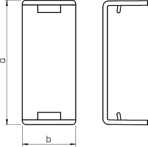 купить Накладка стыковая кабель-канала 40х110мм ПВХ WDK HS40110RW бел. OBO 6193586