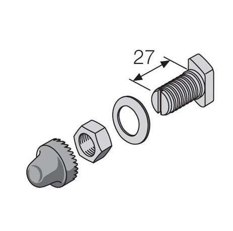 купить Комплект соединительный под плоскую шину М8 L=27 (уп.12шт) ABB AD1064