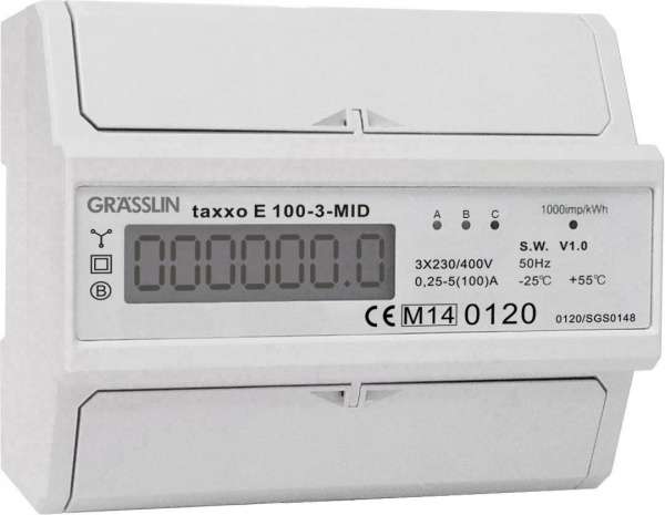 купить Graesslin TAXXO E 100-3-MID  230-400V  50HZ E-Zaehle