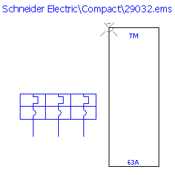 купить 29032 Schneider Electric trip unit - TMD 63 A 3 poles 3d / NS100
