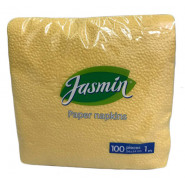 купить Салфетки Jasmin 1 сл. 24х24 желтые 100 шт./уп.