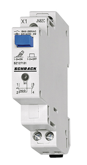 купить BZ127131 Schrack Technik Reiheneinbau-Schalter mit LED 24VAC/DC, 1S + 1Ö, 16A