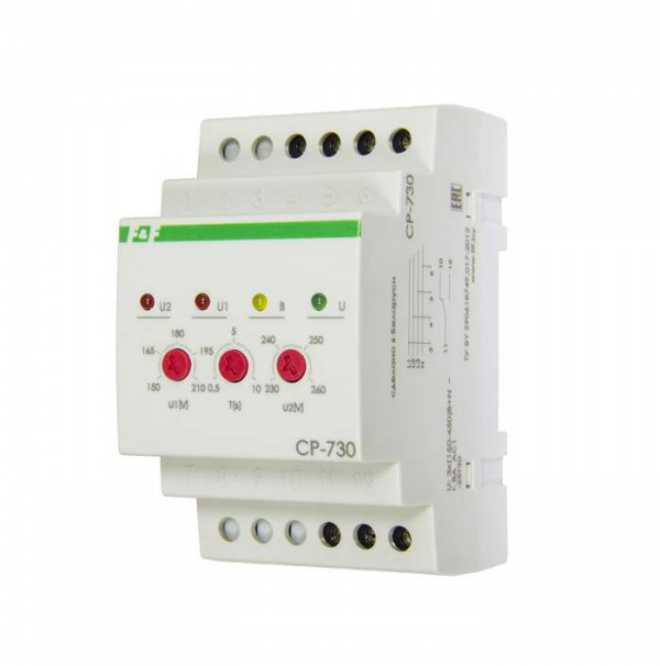 купить Реле напряжения CP-730 (DIN-рейка 3х400/230 + N 8А IP20) F&F EA04.009.004