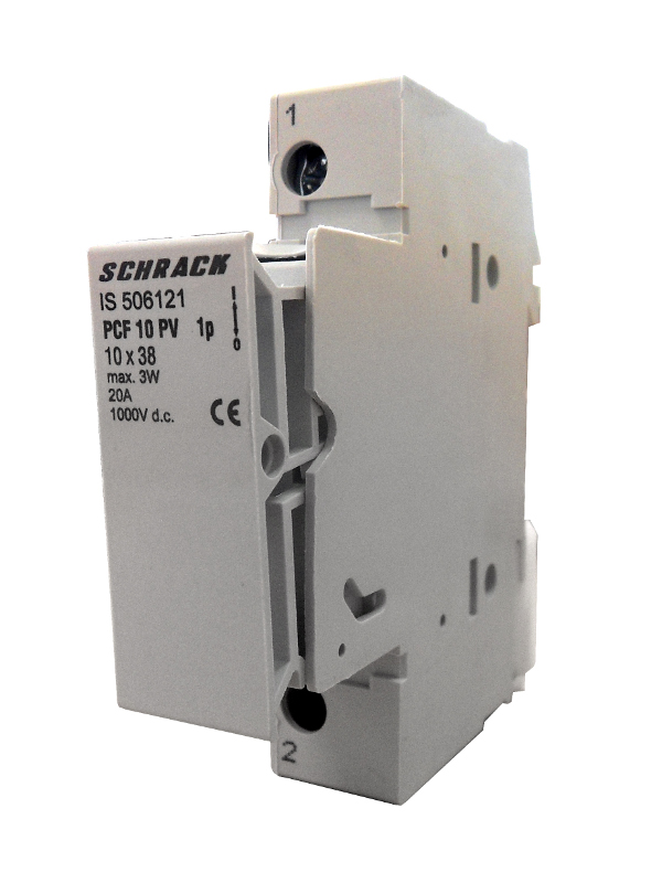 купить IS506121 Schrack Technik Sicherungshalter 10x38mm, 1-polig, 20A, Photovoltaik