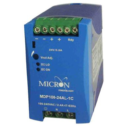 купить MDP100-24AL-1C Micron 91.2W x 24Vdc DIN-Rail mounted switching power supply