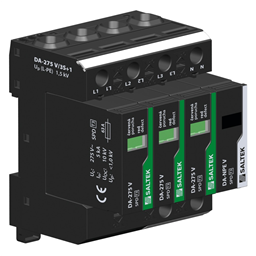 купить 8595090000000 Saltek three-phase surge protection connected in the 3+1 mode for TN and TT systems, installation close to protected equipment / 63 A, pluggable modules, remote fault signalling / T3 (CSN EN 61643-11 ed.2)