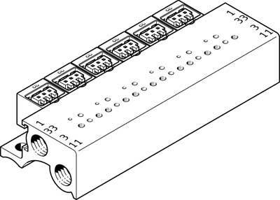 купить FESTO Anschlussblock 197214 MHP1-PR6-3-PI  0 bis 8