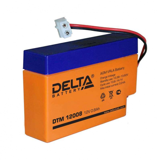 купить Аккумулятор 12В 0.8А.ч Delta DTM 12008
