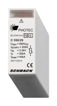 купить IS011252A Schrack Technik Photovoltaikabl. Einsatzmodul für Klasse 2 (C), 550Vdc
