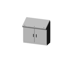 купить SCE-464919DCC Saginaw Console W/Center Channel / Dual Access Two Door / ANSI-61 gray powder coating inside and out.  Optional sub-panels are powder coated white.