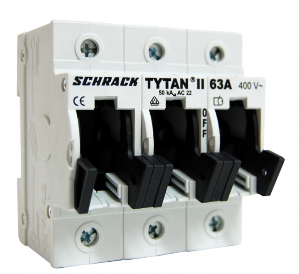 купить IS504702A Schrack Technik TYTAN II, D02-Sicherungslasttrennschalter, 3-polig 63A