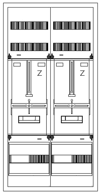 купить IDAA221042 Schrack Technik Zählervert. 2 ZP 1100x550x210mm