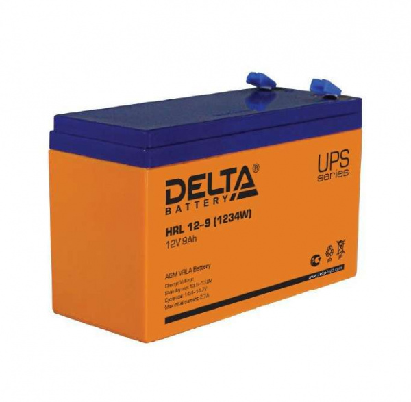 купить Аккумулятор 12В 9А.ч. Delta HRL 12-9(1234W)