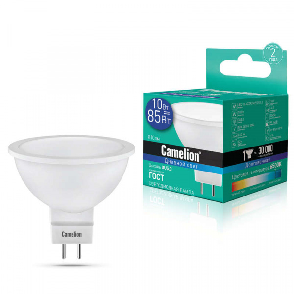 купить Лампа светодиодная LED10-JCDR/865/GU5.3 10Вт 220В Camelion 13686
