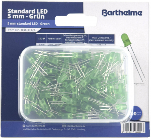 купить Barthelme  LED-Sortiment  Gruen Rund 5 mm 120 mcd 3