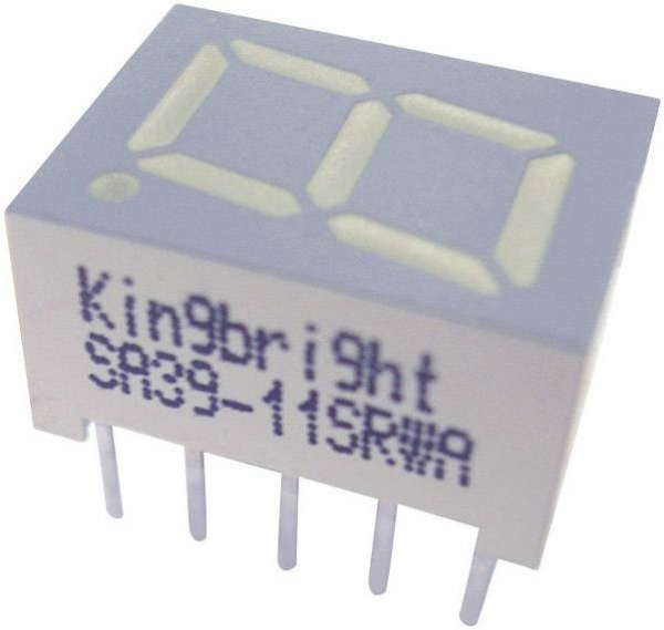 купить Kingbright 7-Segment-Anzeige Rot  10 mm 2 V Ziffer