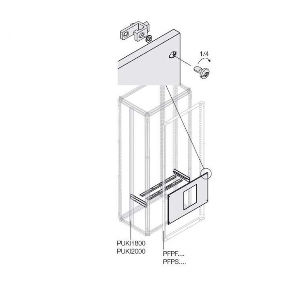 купить Комплект верт. E4.2 3P выкат. блок. W=600мм ABB 1STQ009991A0000