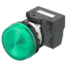 купить M22N-BN-TGA-GA-P Omron Indicator (Cylindrical 22-dia.), Cylindrical type (22/25 mm dia.), Plastic flat, Lighted, LED, Green, 6 VAC/VDC, Push-In Plus Terminal Block, IP66