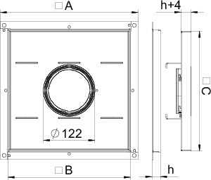 купить Рамка кассетная усиленная RKF2 SL2 283х283х30мм сталь RKF2 SL2 V2 30 OBO 7409526